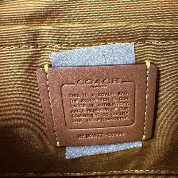 COACH Teri Shoulder/Crossbody Bag In Leather Turmeric Yellow CV934 NWT - Picture 10 of 12
